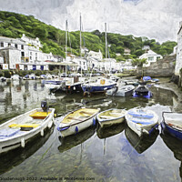 Buy canvas prints of  Polperro Harbour by Horace Goodenough
