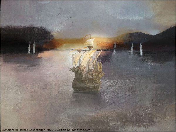 Sailing into the sunset Picture Board by Horace Goodenough