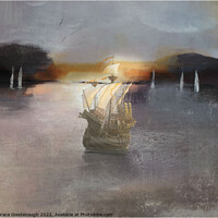Buy canvas prints of Sailing into the sunset by Horace Goodenough