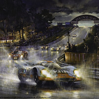 Buy canvas prints of Racing in the rain by Horace Goodenough