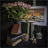 Buy canvas prints of Abstract Horses and Flowers by Horace Goodenough