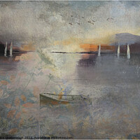 Buy canvas prints of Sunset on the Lake by Horace Goodenough
