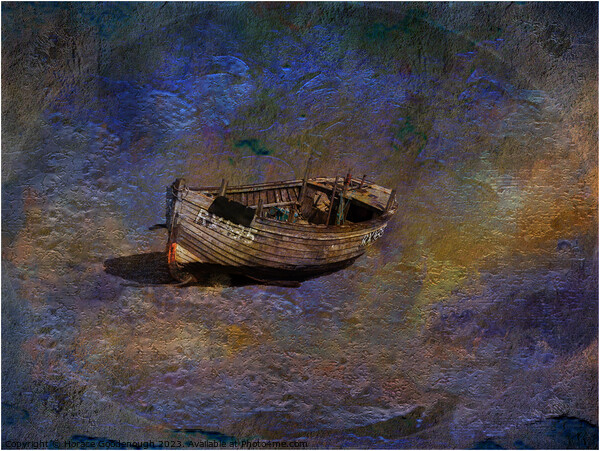 The lonely boat Picture Board by Horace Goodenough