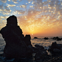 Buy canvas prints of Sunset on the canarian west coast by Anne-Claude Maurice