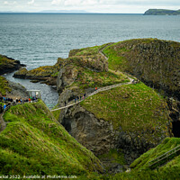 Buy canvas prints of Carrick-a-Rede Rope Bridge by Aby Palackal
