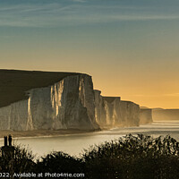 Buy canvas prints of The start of a new day at the famous Seven Sisters by Sophie Lawrence