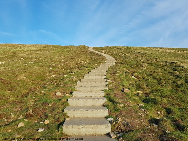 Stone steps leading up Pen-y-Ghent Picture Board by Mike Owen