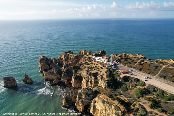 Lighthouse in Lagos Portugal at algarve coast Picture Board by Samuel Foster