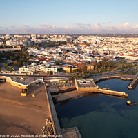 Buy canvas prints of Aerial from the city Lagos in the Algarve Portugal by Samuel Foster