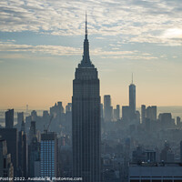 Buy canvas prints of Empire State building at sunset from the Top of th by Samuel Foster