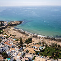 Buy canvas prints of Drone Aerial Praia Da Luz Beach Lagos Portugal Algarve by Samuel Foster