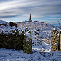 Buy canvas prints of Snow Covered Monument by Mark Bowman