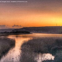 Buy canvas prints of Sunset over Slapton Ley Nature Reserve by  Ven Images