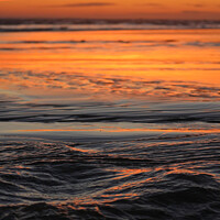 Golden Water Sunset Abstract