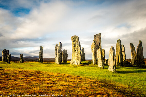 Calanais Standing Stones Picture Board by Heather Oliver