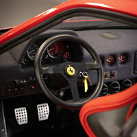 Buy canvas prints of Ferrari F40 Steering Wheel by Auto view Point