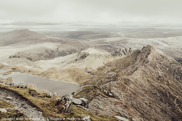 Between Crib Goch and a Hard Place Picture Board by Adrian Burgess