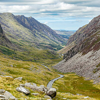 Buy canvas prints of Long Road to Llanberis by Adrian Burgess