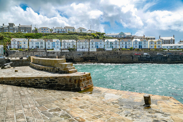 Houses Along Porthleven Harbour, Cornwall Picture Board by Adrian Burgess