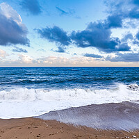 Buy canvas prints of Withdrawing Wave on the Beach, Porthleven by Adrian Burgess