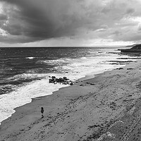 Buy canvas prints of Storm Brewing on Porthleven Beach by Adrian Burgess