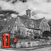 Buy canvas prints of Cotswolds Stanton Phone Box by Zenith Photography