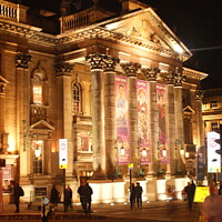 Buy canvas prints of Theatre Royal at Night by Richard Fairbairn