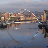Buy canvas prints of Gateshead Millennium Bridge  by Richard Fairbairn
