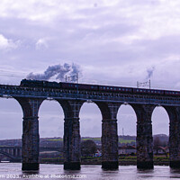 Buy canvas prints of Viaduct With The Flying Scotsman by Richard Fairbairn
