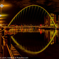 Buy canvas prints of Gateshead Millennium Bridge by Richard Fairbairn