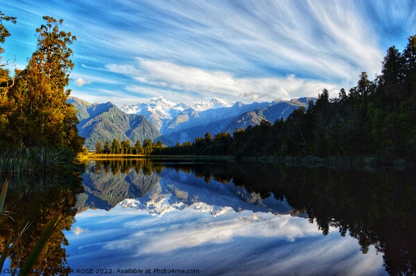 Lake Matheson, New Zealand Picture Board by GEORGIA ROSE