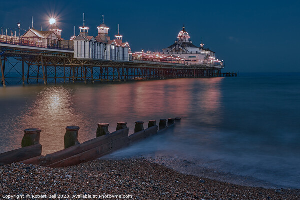 Eastbourne Pier Evening Picture Board by Robert Bell