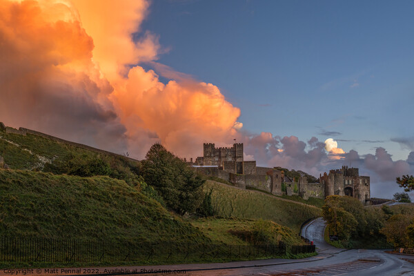 Sky cloud Dover Castle Picture Board by Matt Pennal