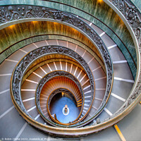 Buy canvas prints of Snail Staircase Vatican Rome by Robin Clarke