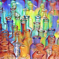 Buy canvas prints of Old bottle Popart by Robin Clarke