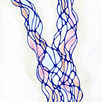 Buy canvas prints of Hand-drawn neurographic illustration.  by Julia Obregon