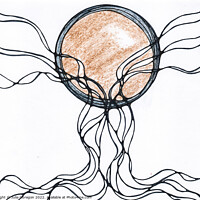 Buy canvas prints of Hand-drawn neurographic illustration.  by Julia Obregon