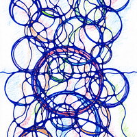 Buy canvas prints of Hand-drawn neurographic illustration by Julia Obregon