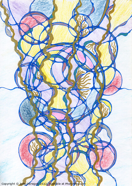 Hand-drawn neurographic illustration Picture Board by Julia Obregon