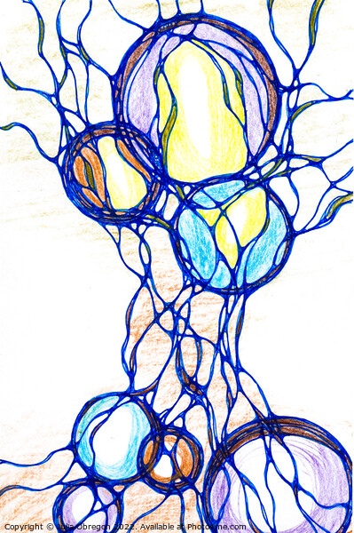 Hand-drawn neurographic illustration. Picture Board by Julia Obregon