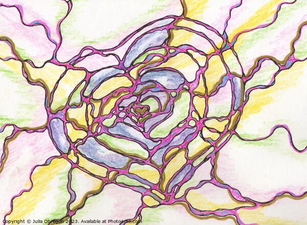  Hand-drawn neurographic illustration Picture Board by Julia Obregon