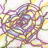 Buy canvas prints of  Hand-drawn neurographic illustration by Julia Obregon