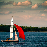 Buy canvas prints of Red sails in the sunset by Colin Flatters