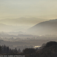 Buy canvas prints of Mist over the South Wales Valleys by Neil Edwards