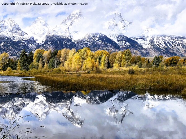 Teton National Park Autumn Picture Board by Patrick Mokuzai