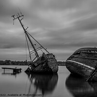 Buy canvas prints of Boat Graveyard by Mike Johnson
