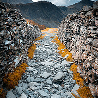 Buy canvas prints of Slate path leading to Hay Stacks Fell by Alan Wise