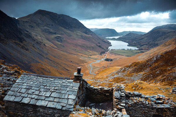 Warnscale Bothy overlooking Buttermere Picture Board by Alan Wise