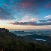 Buy canvas prints of Sutton Bank colourful sky at sunrise by Alan Wise