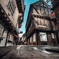 Buy canvas prints of The Shambles at dusk, York by Alan Wise